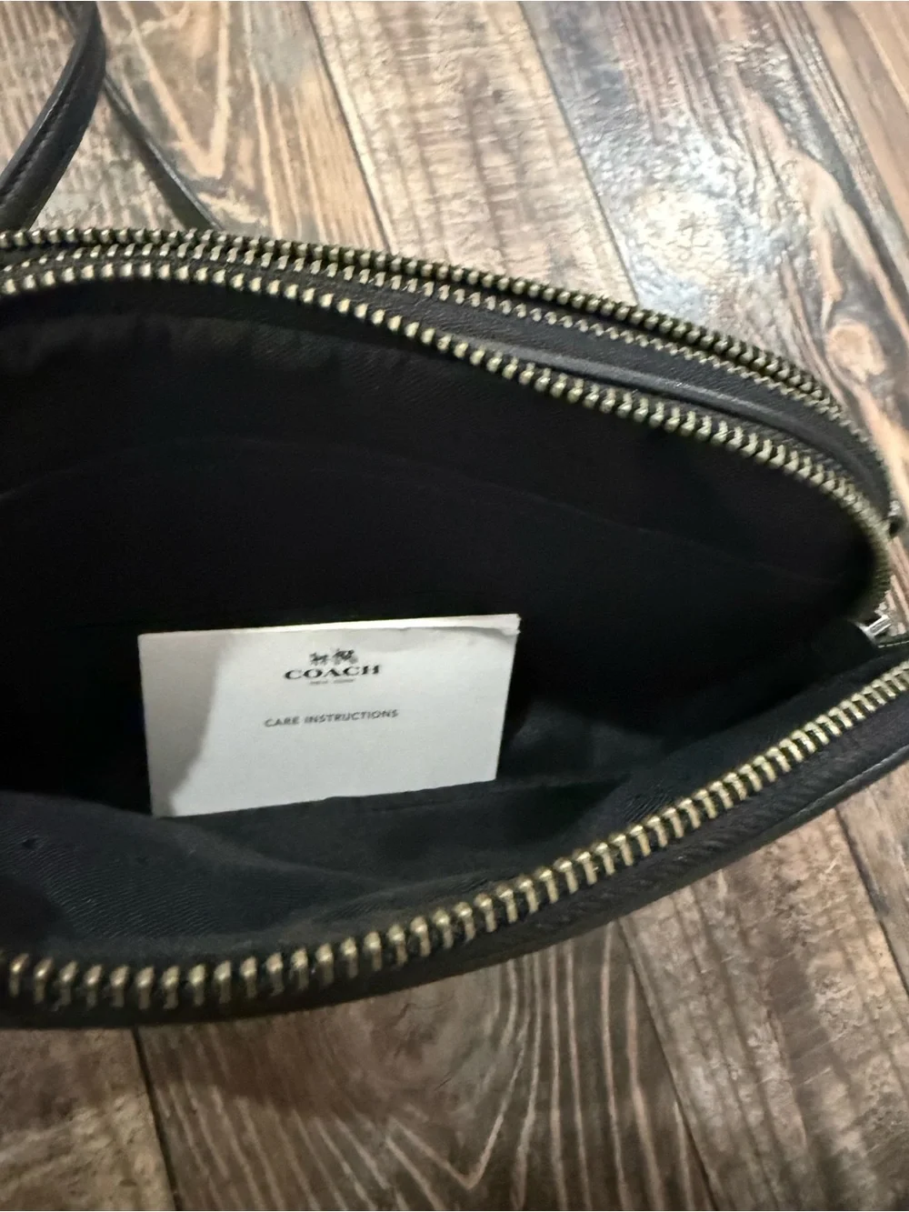 Coach Black Leather Crossbody with Multicolor Butterfly Appliqués